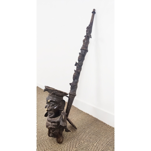 3 - BAMOUN BRONZE PIPE, Cameroon, 105cm H.