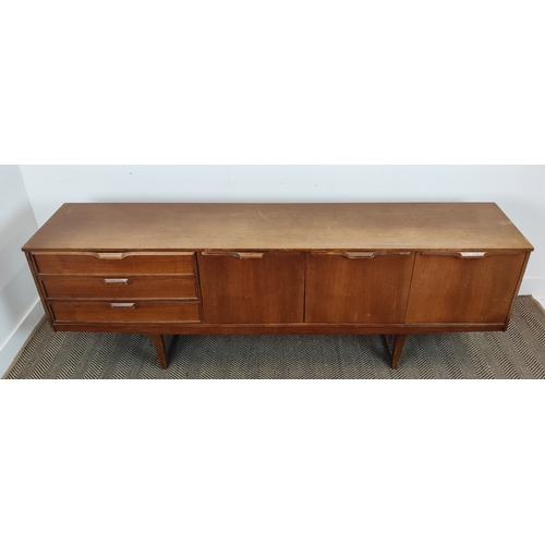 411 - SIDEBOARD, vintage 20th century with three drawers central cabinet and another compartment with drop... 