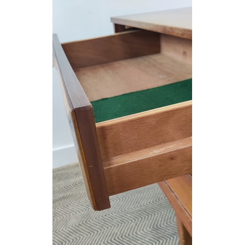 411 - SIDEBOARD, vintage 20th century with three drawers central cabinet and another compartment with drop... 