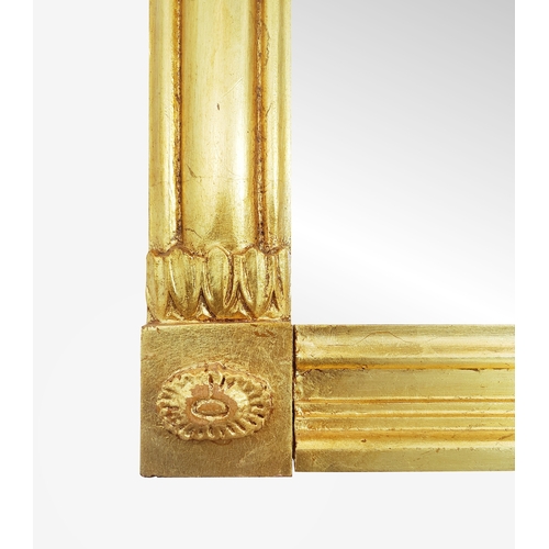 417 - OVERMANTEL, neo-classical style gilt frame with swag detail, 121cm H x 119cm W.