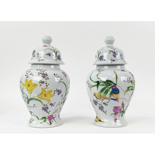 458 - GINGER JARS, a pair, glazed ceramic, 37cm H approx. (2)