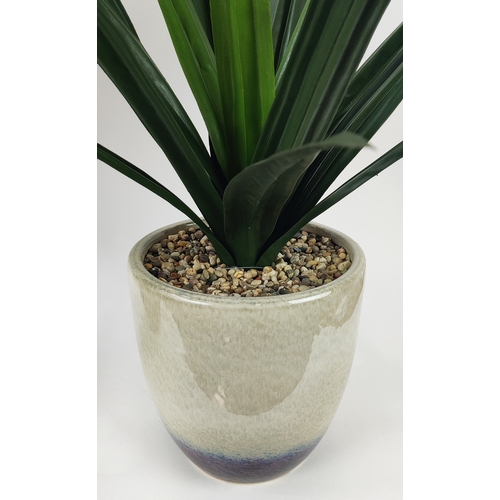 460 - FAUX ALOE VERA PLANTS, potted, 82cm H. (2)