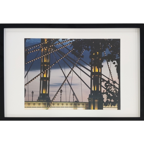 50 - TIM HALL, 'Albert Bridge', giclee, 52cm x 52cm, numbered 1/25, framed.