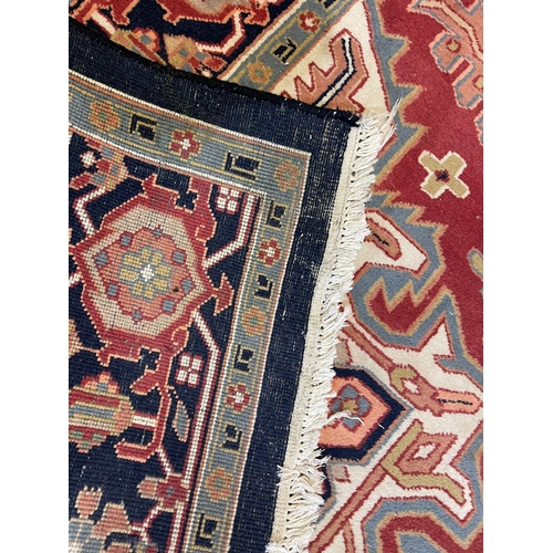 83 - VINTAGE INDO PERSIAN HERIZ CARPET, 420cm x 300cm.