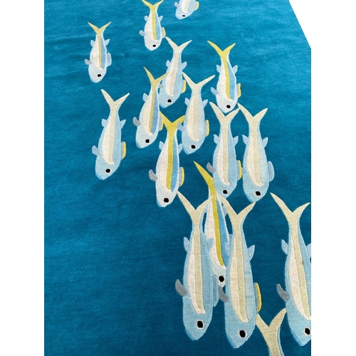 85 - THE RUG COMPANY CARPET, 227cm x 154cm, 'Fishes', designed by Edward Barker and Jay Osgerby.