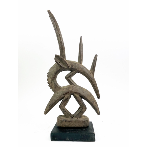 9 - CI-WARA ANTELOPE HEADRESS, three, Mali, 73cm H. (3)