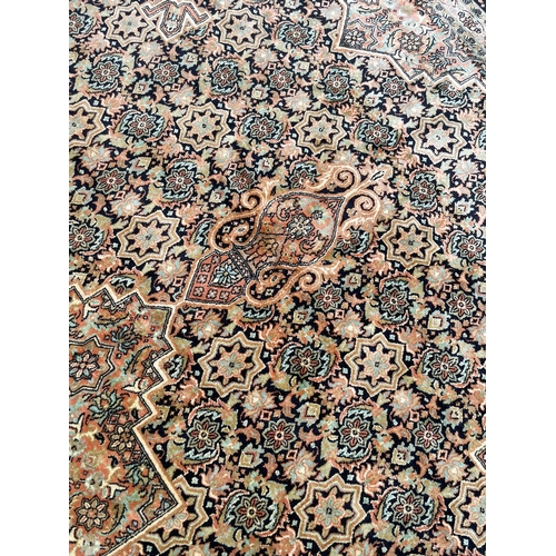 93 - FINE PURE SILK MOHTASHAM DESIGN CARPET, 430cm x 310cm.