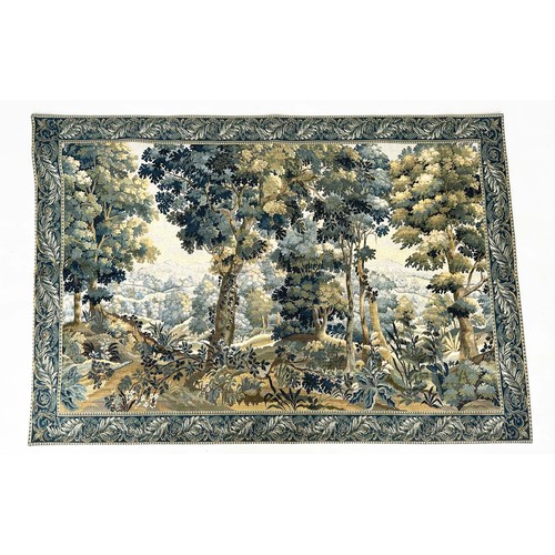 121 - VERDURE TAPESTRY, 17th century style Flemish wall hanging, contemporary reproduction, 187cm x 120cm