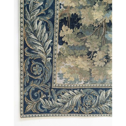 121 - VERDURE TAPESTRY, 17th century style Flemish wall hanging, contemporary reproduction, 187cm x 120cm