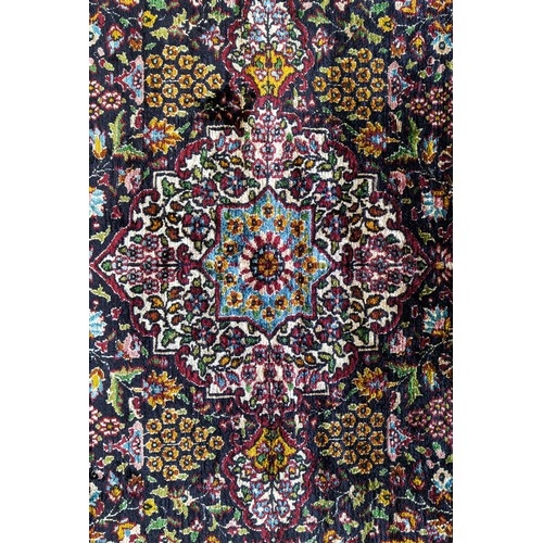 120A - PERSIAN SILK RUG, 181cm x 127cm.