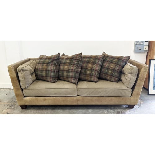 491 - KATHARINE POOLEY VOGUE SOFA, 233cm W.