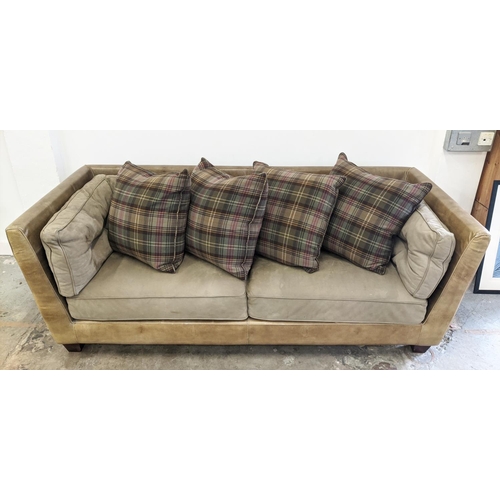 491 - KATHARINE POOLEY VOGUE SOFA, 233cm W.