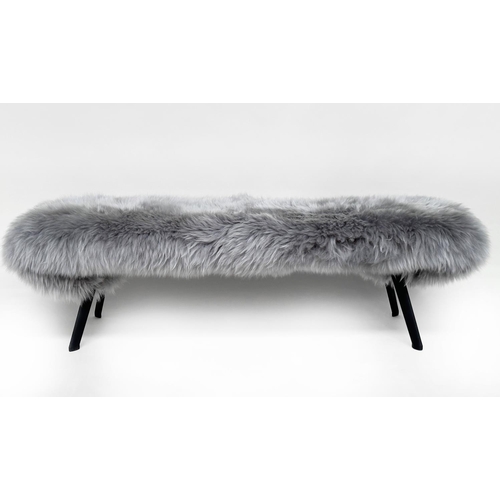 352 - STUA SOLAPA TABLE, later upholstered finish, 130cm  W x 34cm D x 50cm H.