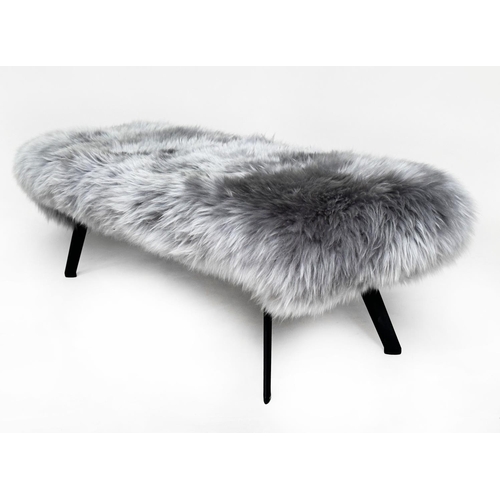 352 - STUA SOLAPA TABLE, later upholstered finish, 130cm  W x 34cm D x 50cm H.