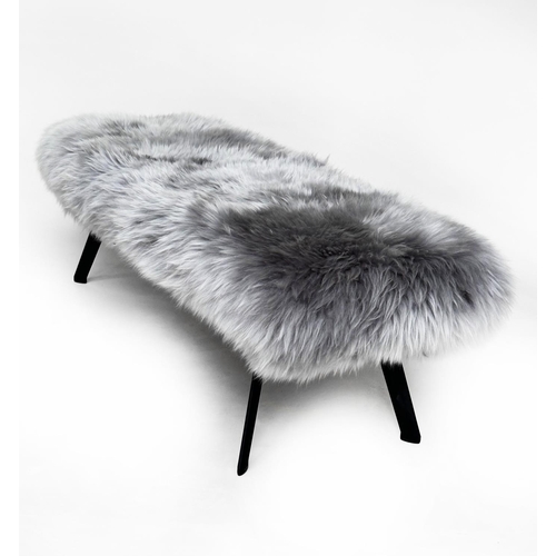 352 - STUA SOLAPA TABLE, later upholstered finish, 130cm  W x 34cm D x 50cm H.
