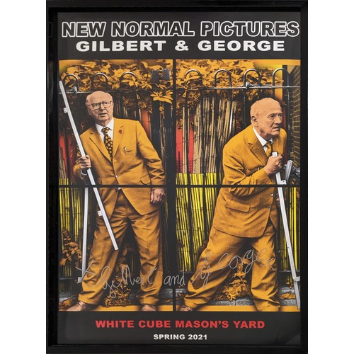 82 - GILBERT & GEORGE 'NEW NORMAL PICTURES', ink jet, 89cm x 59cm, signed, framed.