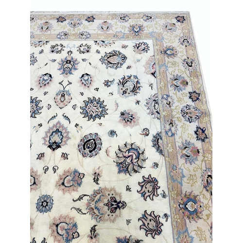 98 - FINE PART SILK PERSIAN TABRIZ DESIGN CARPET, 303cm x 200cm.