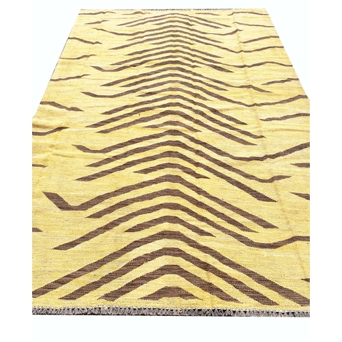 99 - TIGER DESIGN KILIM, 276cm x 210cm.