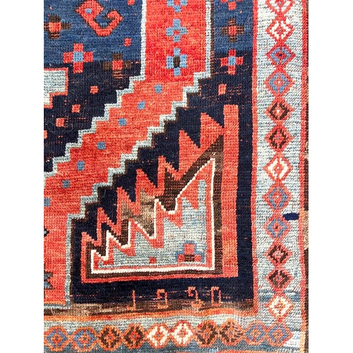 111A - ANTIQUE TURKISH RUG, 228cm x 135cm.