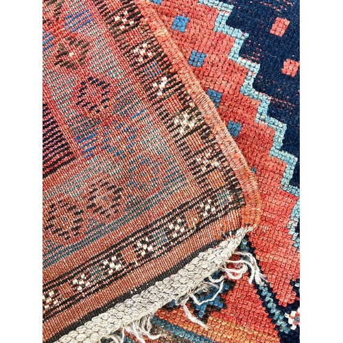 111A - ANTIQUE TURKISH RUG, 228cm x 135cm.