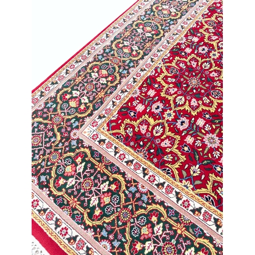 112 - VINTAGE MOGHUL DESIGN CARPET, 310cm x 245cm, tiled flower design.