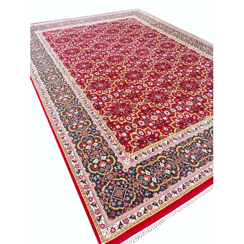 112 - VINTAGE MOGHUL DESIGN CARPET, 310cm x 245cm, tiled flower design.