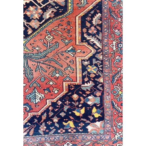 118A - ANTIQUE MALAYER RUG, 188cm x 131cm.