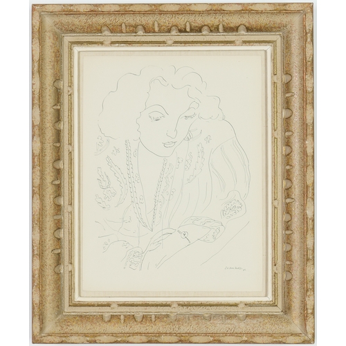 123 - HENRI MATISSE, Portrait of a woman I14, collotype, signed in the plate, edition: 950, printed by Mar... 