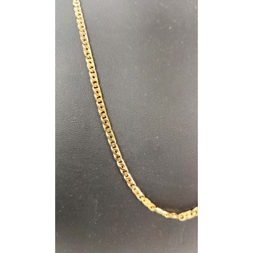 13 - A 9CT GOLD CURB LINK CHAIN NECKLACE, with a lobster claw clasp, 75cm long, 27 grams (approx.)