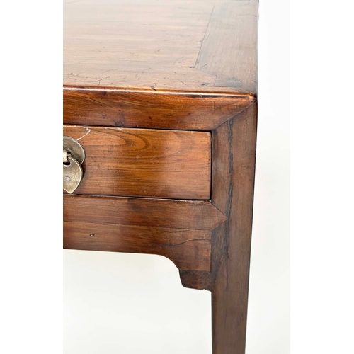 180 - HALL TABLE, vintage Chinese elm and silvered metal with four short drawers, 83cm H x 96cm W x 28cm D... 