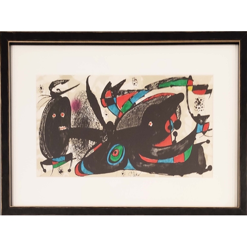 36 - JOAN MIRO, 'Great Britain', lithograph, 19cm x 39cm, signed in the plate, framed.