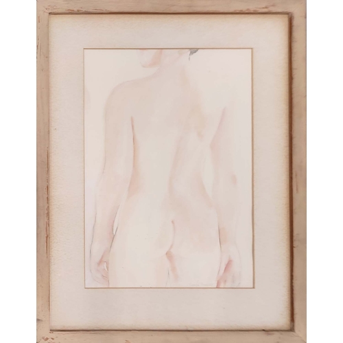 43 - CORNELIA FOSS, 'Nude study, no 53 untitled', pencil and body colour, framed.