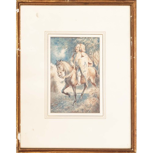 49 - H S PERCY, series of four, 'Illustrations from a Romanic novel', watercolour, 18cm x 12cm. (4)