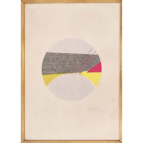 74 - MOSHE GIAVATI (born 1934-2012), 'Untitled Circle', screenprint, 75.5cm x 55cm, signed, numbered, fra... 