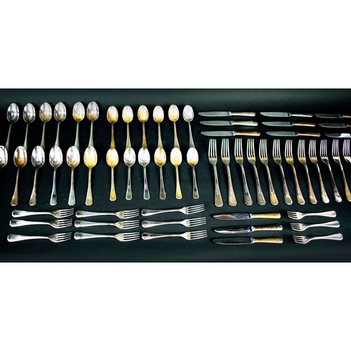 17 - A CHRISTOFLE 'AMERICA' SILVER PLATED CANTEEN OF CUTLERY, comprising 12 dinner knives, 12 dinner fork... 