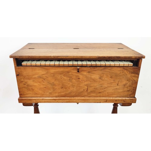 196 - HARMONIUM BY BRADER AND SONS, 19th century walnut and beechwood, 80cm H x 60cm W x 30cm D.