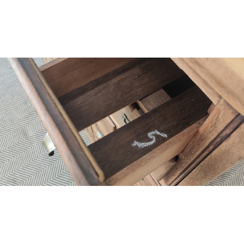 139 - EARLY 20TH CENTURY OAK AND PINE FILING CHEST, fitted with thirty drawers, 102cm H x 103cm x 52cm D.