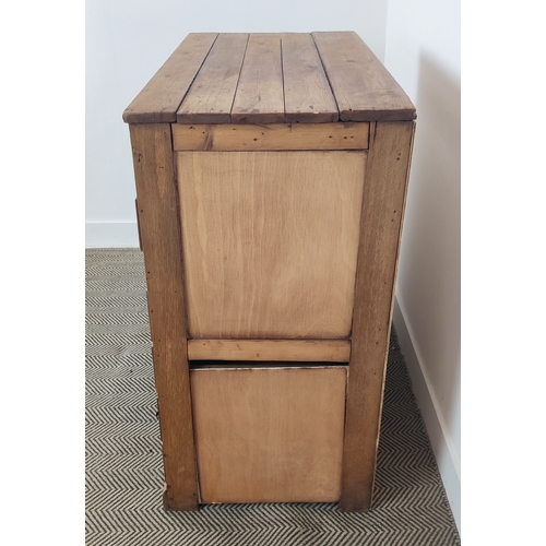 139 - EARLY 20TH CENTURY OAK AND PINE FILING CHEST, fitted with thirty drawers, 102cm H x 103cm x 52cm D.