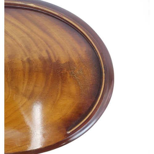 136 - LAMP TABLES, a pair, mahogany and beechwood with two oval tiers, 64cm H x 55cm W x 38cm D. (2)