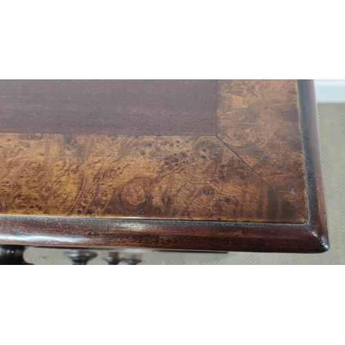 133 - CHEST, George IV mahogany with later burr walnut crossbanded top above five drawers, 104cm H x 93cm ... 