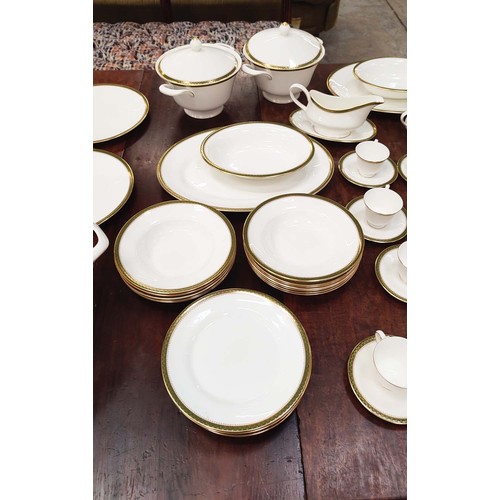 22 - WEDGWOOD 'CHESTER' PART DINNER SERVICE, comprising eleven dinner plates, twelve bowls, nine salad pl... 