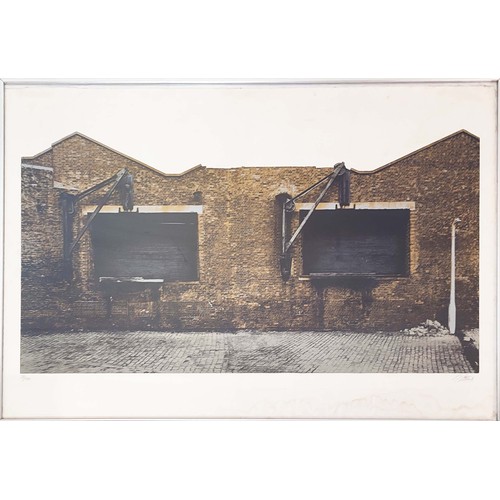 95 - GERD WINNER (b.1936), Wapping Wharf, 1973', silkscreen, signed and numbered 33/100, 70cm x 103, fram... 