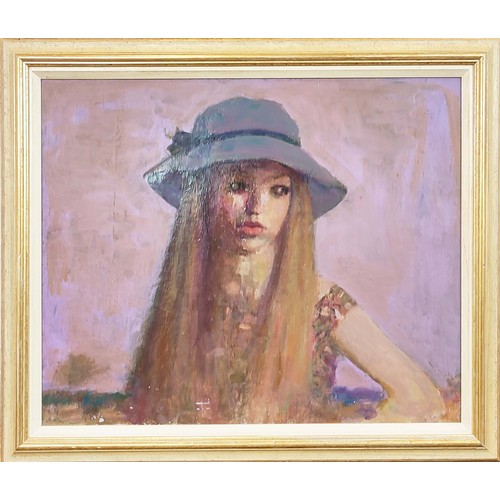 65A - ALEXANDER C KOOLMAN RBA MSIA (1907-1998), 'Study of a Young Woman', oil on board, framed.