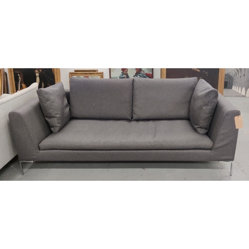 370 - CAMERICH ALISON SOFA, with charcoal grey upholstery, with removable covers, 228cm W x 74cm H x 97cm ... 