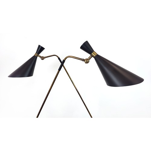 476 - JULIAN CHICHESTERF 'BACCO' FLOOR LAMPS, a pair, 169cm. (2)