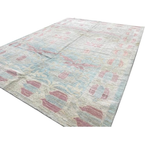 120 - FINE ARTS AND CRAFTS DESIGN OUSHAK CARPET, 345cm x 252cm.