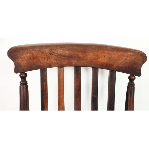 172 - WINDSOR ARMCHAIR, Victorian elm and beechwood, 105cm H x 55cm W, and another similar armchair, 111cm... 