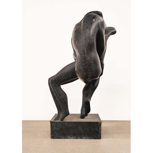 376 - CONTEMPORARY SCHOOL SCULPTURE, of embracing figures, 48cm H.