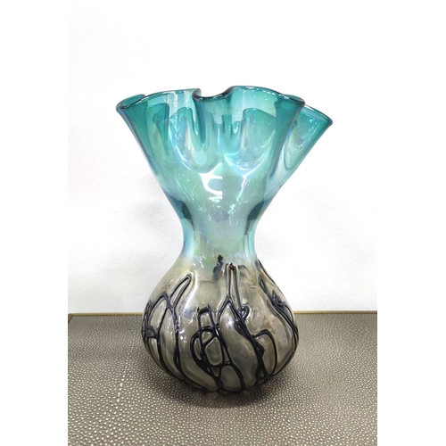 399 - MURANO STYLE VASES, a set of four, various styles and sizes, largest 41cm H. (4)