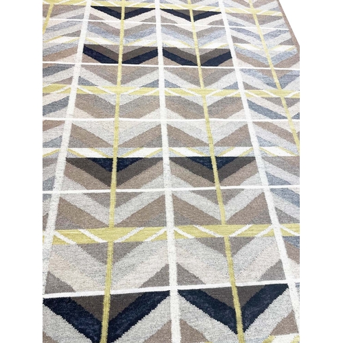 65 - FINE SWEDISH DESIGN KILIM, 305cm x 242cm.